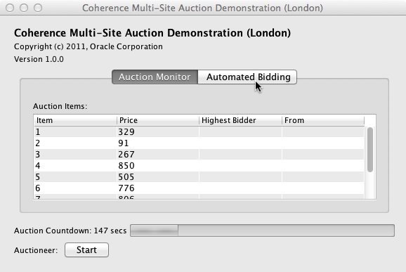 The Automated Bidding Tab in Site 1